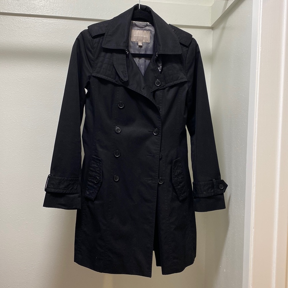 Banana Republic Black trench coat